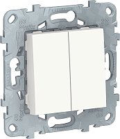 Переключатель без рамки Schneider Electric Unica New 2-кл. проходной белый